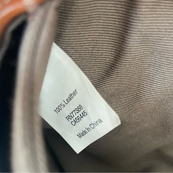 🛑SOLD J. Crew Tan Leather Chain Strap Envelope Clutch Shoulder Bag - Picture 8 of 8